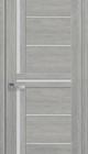 Двери межкомнатные Двери Новый Стиль Мода-ПВХ ULTRA-Диана-дуб дымчатый черное стекло 1