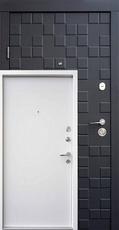Двери входные QDoors-Ультра-Онтарио-софт черный/белый супер мат