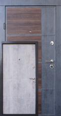 Двери входные QDoors-Премиум-Бостон-бетон темный / бетон светый