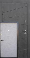 Двери входные QDoors-Премиум-Акцент-темный / серый-замки KALE