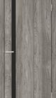Двери межкомнатные Двери ОМиС Сити -ПВХ-черное зеркало-дуб саванна 1