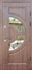 Двери входные Форт -Трио-Греция-стеклопакет с ковкой