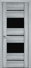 Двери межкомнатные Вива(VIVA)-Аскона-бук кашемир-черное стекло