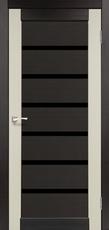 Двери межкомнатные PORTO COMBI DELUXE-PCD-02-венге-дуб беленый-черное стекло