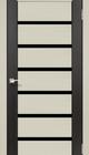 Двери межкомнатные Двери Корфад (KORFAD) PORTO COMBI DELUXE-PCD-01-венге - дуб беленый-черное стекло 1