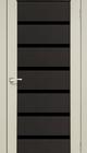 Двери межкомнатные Двери Корфад (KORFAD) PORTO COMBI DELUXE-PCD-02-венге-дуб беленый-черное стекло 1