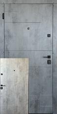 Двери входные Дуэт квартира-Бетон тёмно-серый/светло-серый