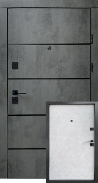 Qdoors Преміум Kale Комбі-АkГладьоксид темнийбетон сніжний